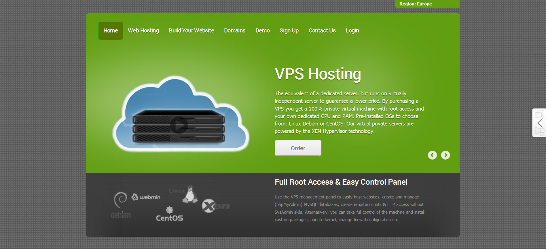 coral green reseller hosting store theme