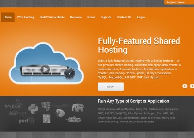 Coral Orange Hosting Theme