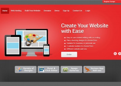 Coral Red Hosting Theme